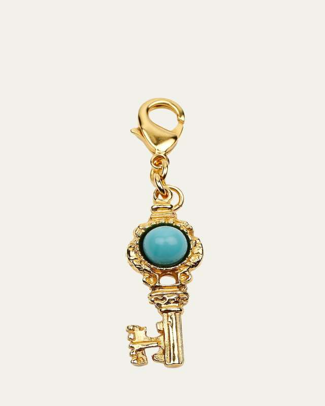 Turquoise Key Charm